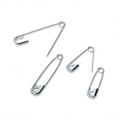 Dritz Safety Pins, Assorted Sizes, Nickel, 50 Pc