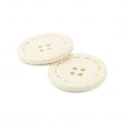 Dritz Recycled Cotton Round Stitch Button, 25mm, 2 Pc Buttons & Cover Buttons
