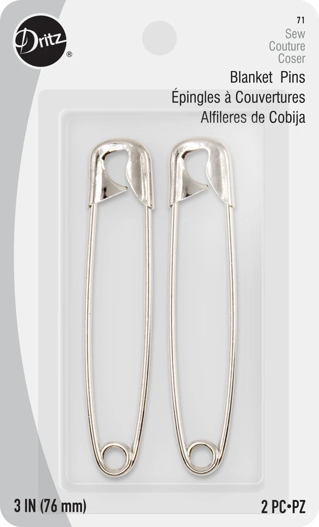 Dritz Pins & Accessories 3" Blanket Pins, Nickel, 2 Pc 3 Dritz Pins & Accessories 3" Blanket Pins, Nickel, 2 Pc