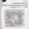 Dritz 1-1/16" Curved Coiless Safety Pins, 50 Pc Pins, Needles & Tacks