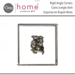 Dritz Campaign Hardware Smooth Right Angle Corners, Small, 4 Pc