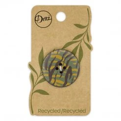Dritz Buttons & Cover Buttons Recycled Leather Round Button, 30mm, Multicolor Print