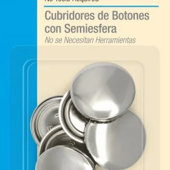 Dritz Half Ball Cover Buttons, Nickel Buttons & Cover Buttons