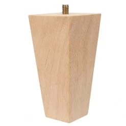 Dritz Furniture Legs & Feet Tapered Square Bun Feet, Natural, 2 Pc