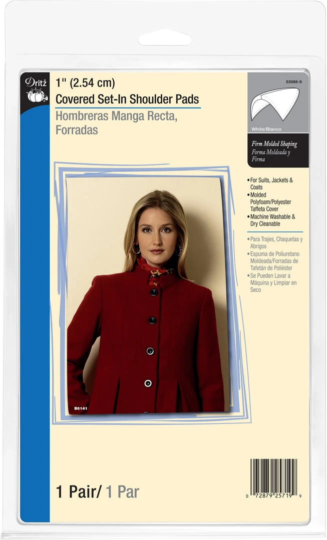 Dritz 1" Covered Set-In Shoulder Pads 3 Dritz 1" Covered Set-In Shoulder Pads