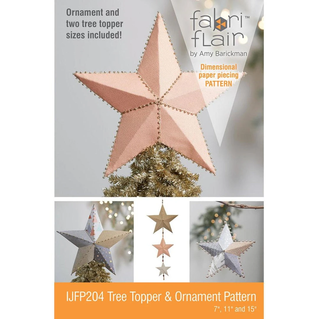 Indygo Junction Crafts & Toys Tree Topper & Ornament Fabriflair Pattern 3 Indygo Junction Crafts & Toys Tree Topper & Ornament Fabriflair Pattern