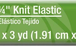 Dritz 3/4" Knit Elastic, White, 3 Yd