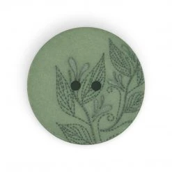Dritz Recycled Hemp Round Floral Button, 28mm