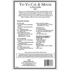 Indygo Junction Yo-Yo Stuffed Cat & Mouse Pattern Crafts & Toys