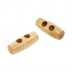 Dritz Sustainable Wood Toggle Button, 25mm, Natural, 2 Pc Buttons & Cover Buttons