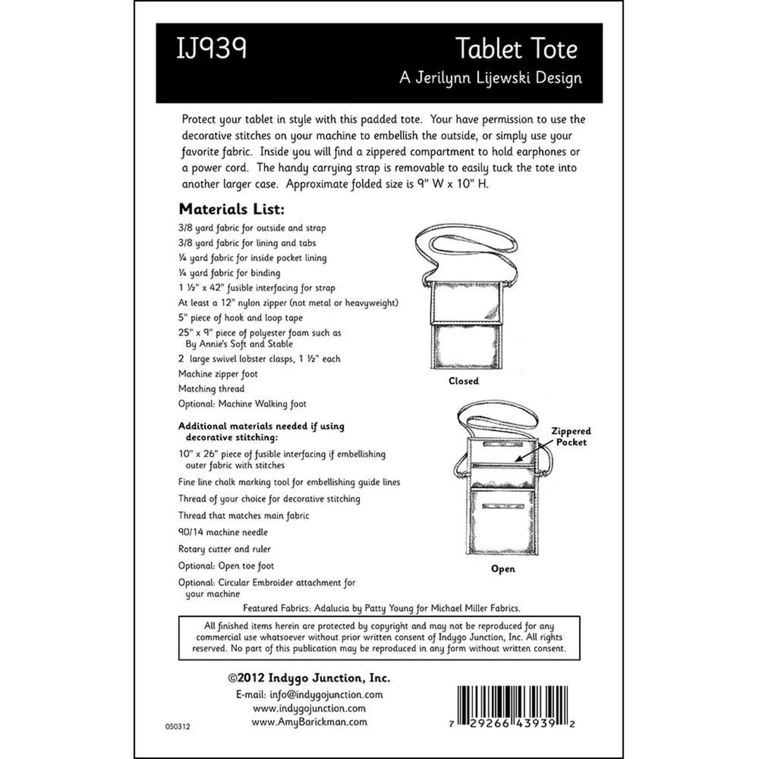 Indygo Junction Purses & Accessories Tablet Tote Pattern, PDF Download 7 Indygo Junction Purses & Accessories Tablet Tote Pattern, PDF Download