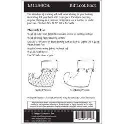 Indygo Junction Elf Loot Boot Pattern Holiday