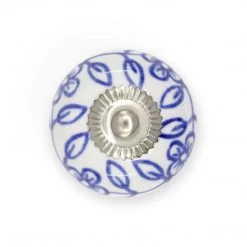 Dritz Ceramic Delft Ball Knob, Blue & White Hooks & Knobs