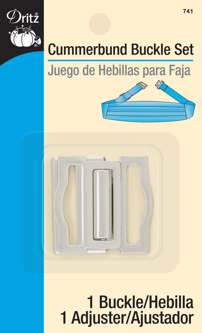 Dritz Cummerbund Buckle Set, Nickel Buckles 3 Dritz Cummerbund Buckle Set, Nickel Buckles