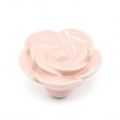 Dritz Ceramic Flower Knob, Pale Pink Hooks & Knobs