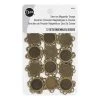 Dritz 3/4" Magnetic Sew-On Snaps, 12 Sets, Antique Brass Bulk Notions