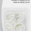 Dritz Rings & Swivel Hooks 1-1/8" Plastic Rings, White, 14 Pc 1 Dritz Rings & Swivel Hooks 1-1/8" Plastic Rings, White, 14 Pc
