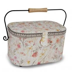 Dritz Oval Sewing Basket With Metal Handle, Large Sewing Baskets & Storage