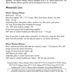 Indygo Junction Winter Skating Pillow And Warm Woolen Mittens Pattern