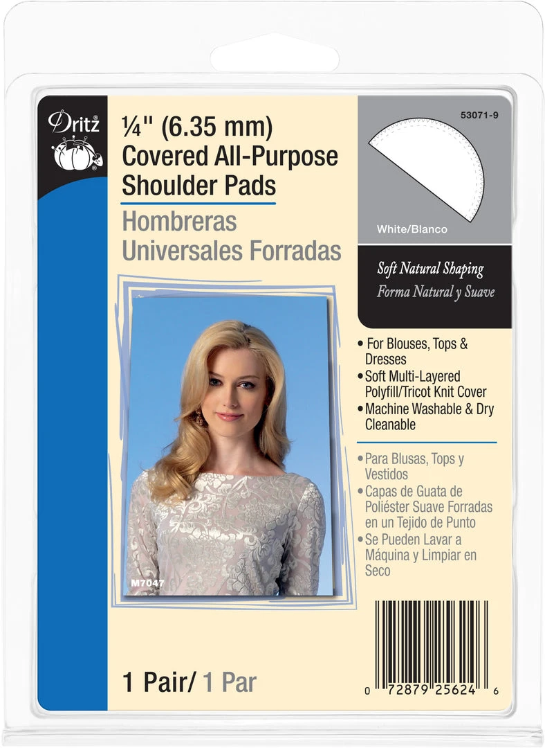 Dritz 1/4" Covered All-Purpose Shoulder Pads 3 Dritz 1/4" Covered All-Purpose Shoulder Pads