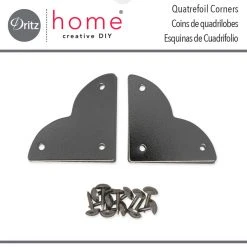 Dritz Smooth Quatrefoil Corners, Small, 4 Pc