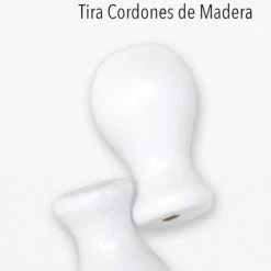 Dritz Wood Cord Pulls, White, 2 Pc