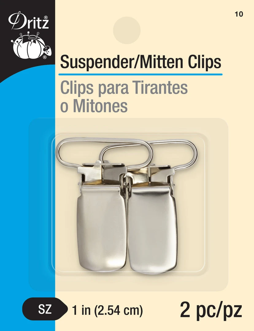 Dritz 1" Suspender/Mitten Clips, 2 Pc, Nickel 3 Dritz 1" Suspender/Mitten Clips, 2 Pc, Nickel
