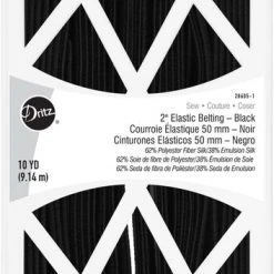 Dritz 2" Elastic Belting, Black, 10 Yd Elastics