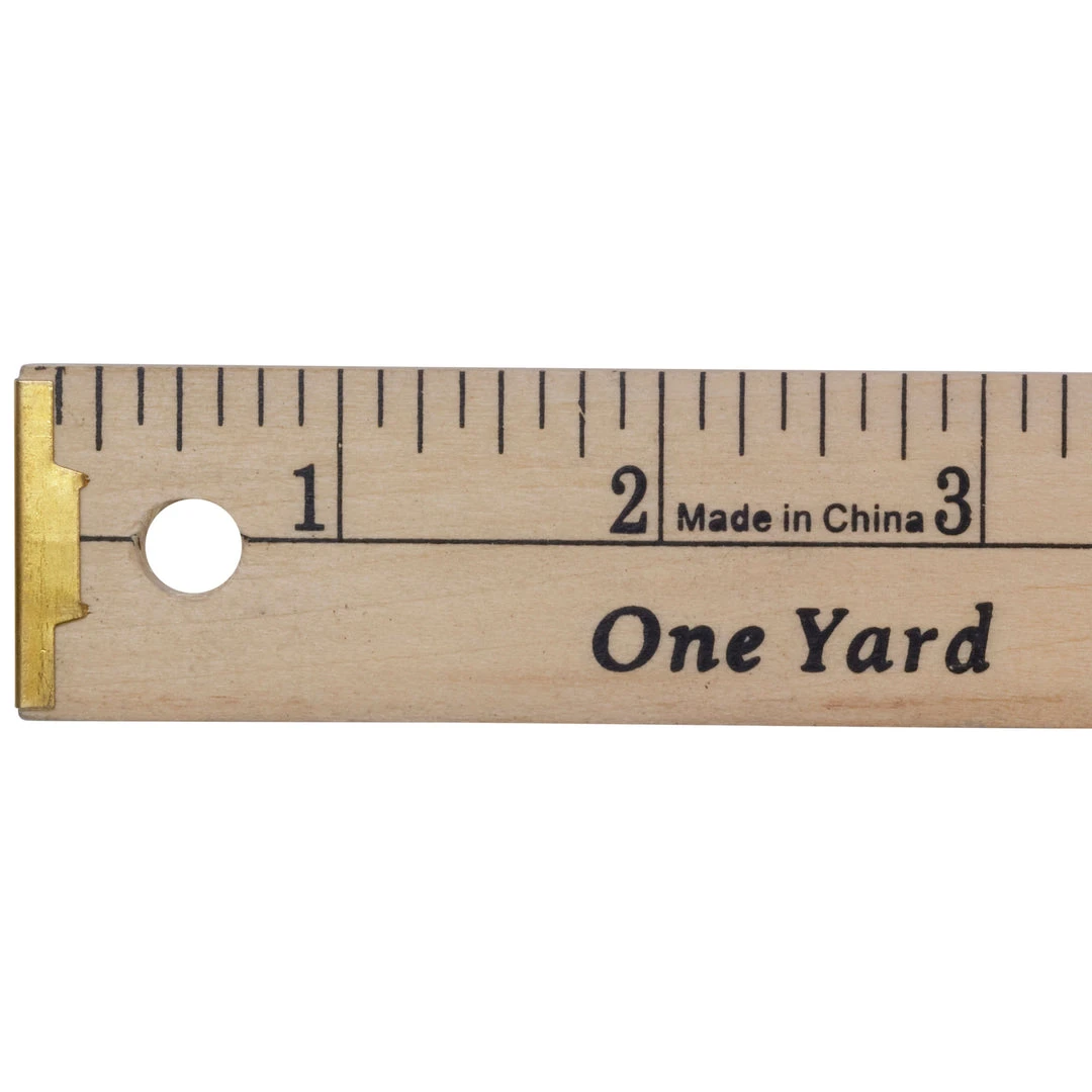 Dritz Wood Yardstick With Metal Tips 4 Dritz Wood Yardstick With Metal Tips