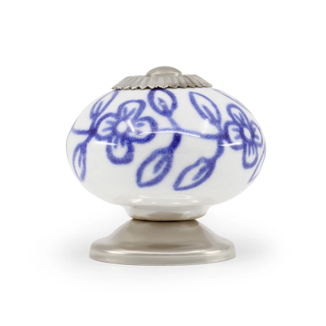 Dritz Ceramic Delft Ball Knob, Blue & White Hooks & Knobs 4 Dritz Ceramic Delft Ball Knob, Blue & White Hooks & Knobs