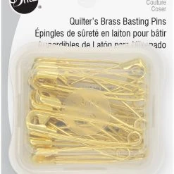 Dritz 2" Quilters Brass Safety Pins, Brass, 20 Pc