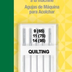 Dritz Machine Quilting Needles, Size 9, 11 & 14, 5 Pc Pins, Needles & Tacks