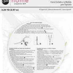 Dritz Cut-to-Size Upholstery Zipper, 3-1/4 Yd 14 Dritz Cut-to-Size Upholstery Zipper, 3-1/4 Yd