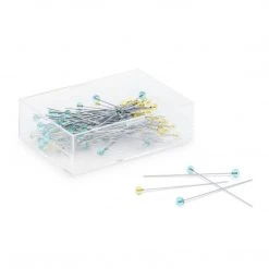Dritz Crystal Glass Head Pins, Blue & Yellow, 100 Pc Pins, Needles & Tacks 16 Dritz Crystal Glass Head Pins, Blue & Yellow, 100 Pc Pins, Needles & Tacks