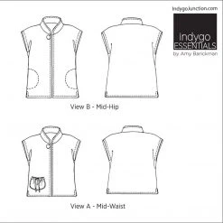 Indygo Junction Mandarin Vest Pattern Apparel