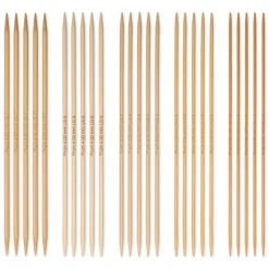 Prym Double-Pointed Knitting Needles Set, Bamboo, 2.5-4.5mm