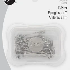 Dritz Pins & Accessories 1-1/4" T-Pins, Nickel, 50 Pc