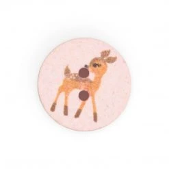 Dritz Recycled Cotton Deer Button, 15mm, 3 Pc Buttons & Cover Buttons