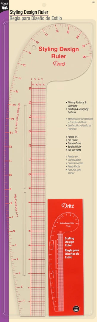 Dritz Measuring Styling Design Ruler 3 Dritz Measuring Styling Design Ruler
