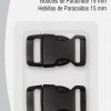 Dritz 5/8" Parachute Buckles, Black, 2 Pc 1 Dritz 5/8" Parachute Buckles, Black, 2 Pc