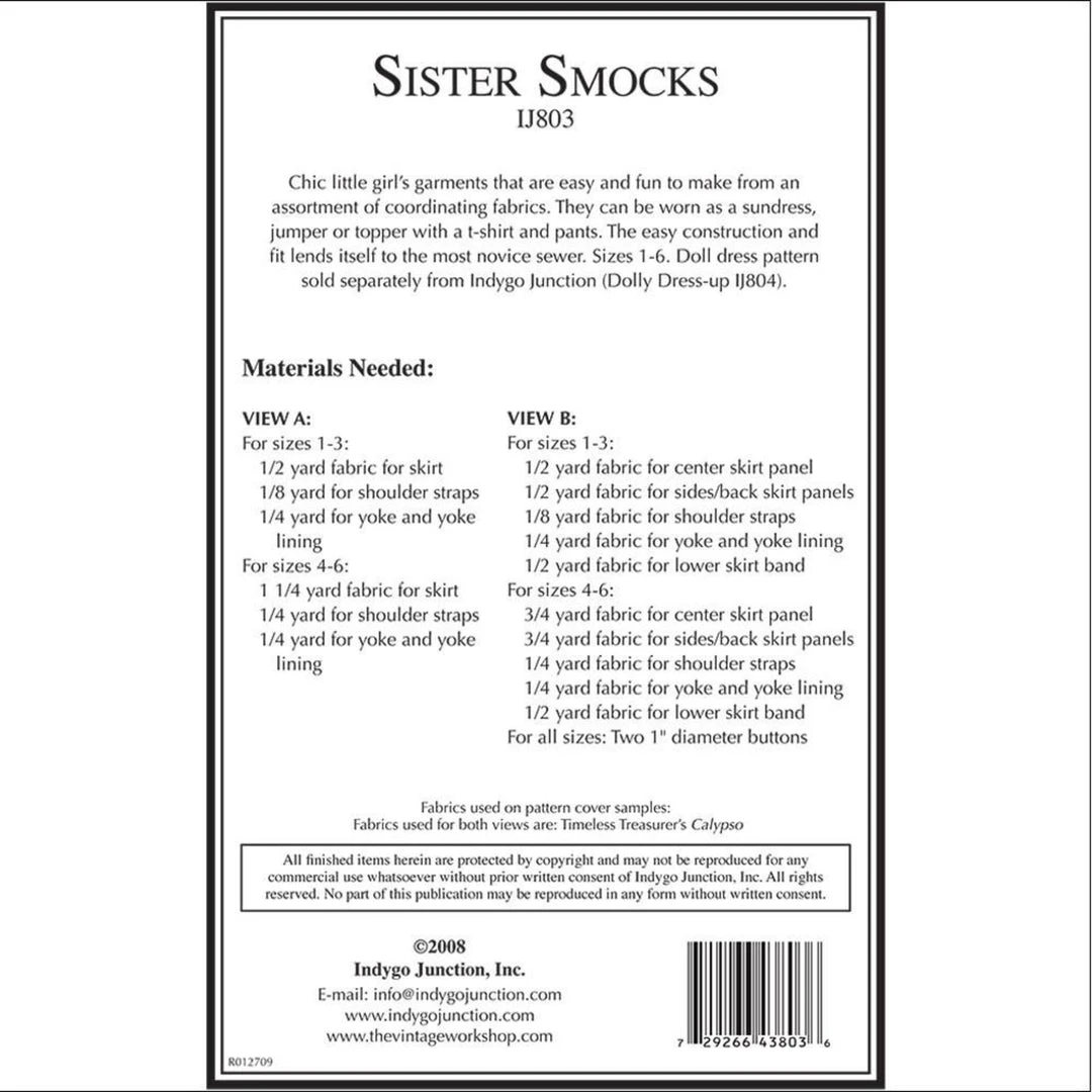 Indygo Junction Sister Smocks Jumper Pattern, PDF Download 4 Indygo Junction Sister Smocks Jumper Pattern, PDF Download
