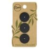 Dritz Buttons & Cover Buttons Recycled Hemp Geometric Round Button, 20mm, 3 Pc