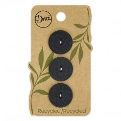 Dritz Buttons & Cover Buttons Recycled Hemp Geometric Round Button, 20mm, 3 Pc