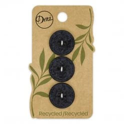 Dritz Recycled Cotton Round Stitch Button, 20mm, 3 Pc Buttons & Cover Buttons