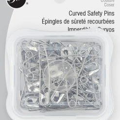 Dritz Pins & Accessories 1-1/2" Curved Safety Pins, Nickel, 40 Pc
