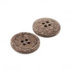 Dritz Recycled Cotton Round Stitch Button, 20mm, 3 Pc Buttons & Cover Buttons