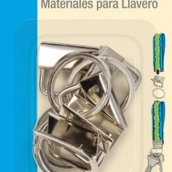 Dritz 1" Key Fob Hardware Set - Bonus Pack, Nickel, 5 Sets