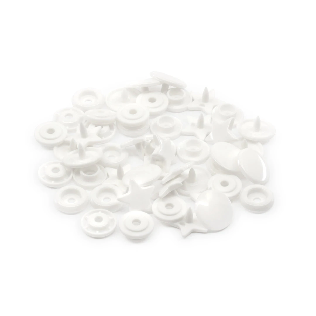 Dritz Plastic Color Star Snaps, 12 Sets, White 8 Dritz Plastic Color Star Snaps, 12 Sets, White