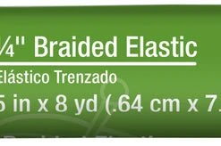 Dritz 1/4" Braided Elastic, Black Elastics