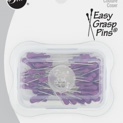 Dritz Pins & Accessories 1-1/2" Easy Grasp Pins, Purple, 60 Pieces